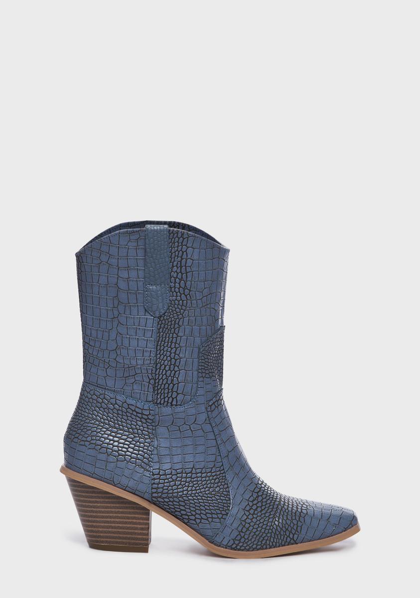 Blue In The Game Cowboy Boots,All Products : American Fashion Style Bags On Sale