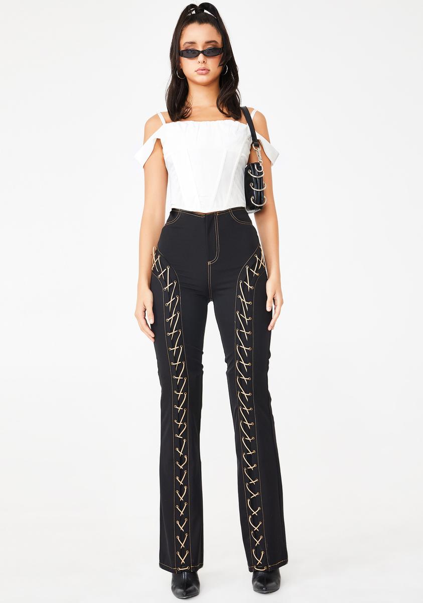 Dolls Kill Loretta Lace Up Pants