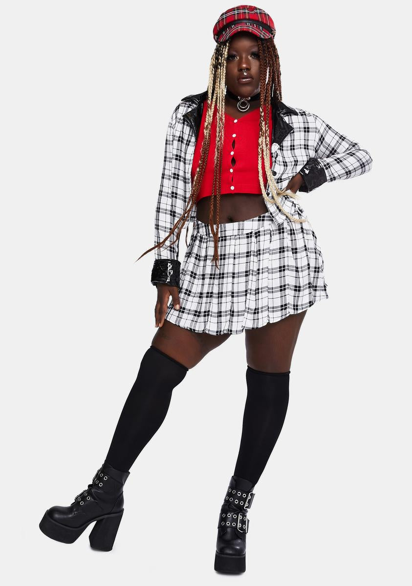 Plus Size Halloween Black Clueless Dionne BF Sexy Plaid Set
