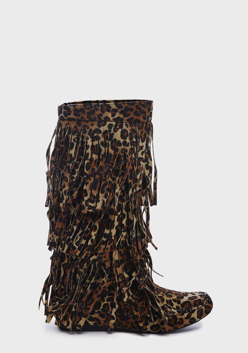 Leopard No Playtime Fringe Boots,New Products : American Fashion Style Bags On Sale Leopard No Playtime Fringe Boots,New Products : American Fashion Style Bags On Sale