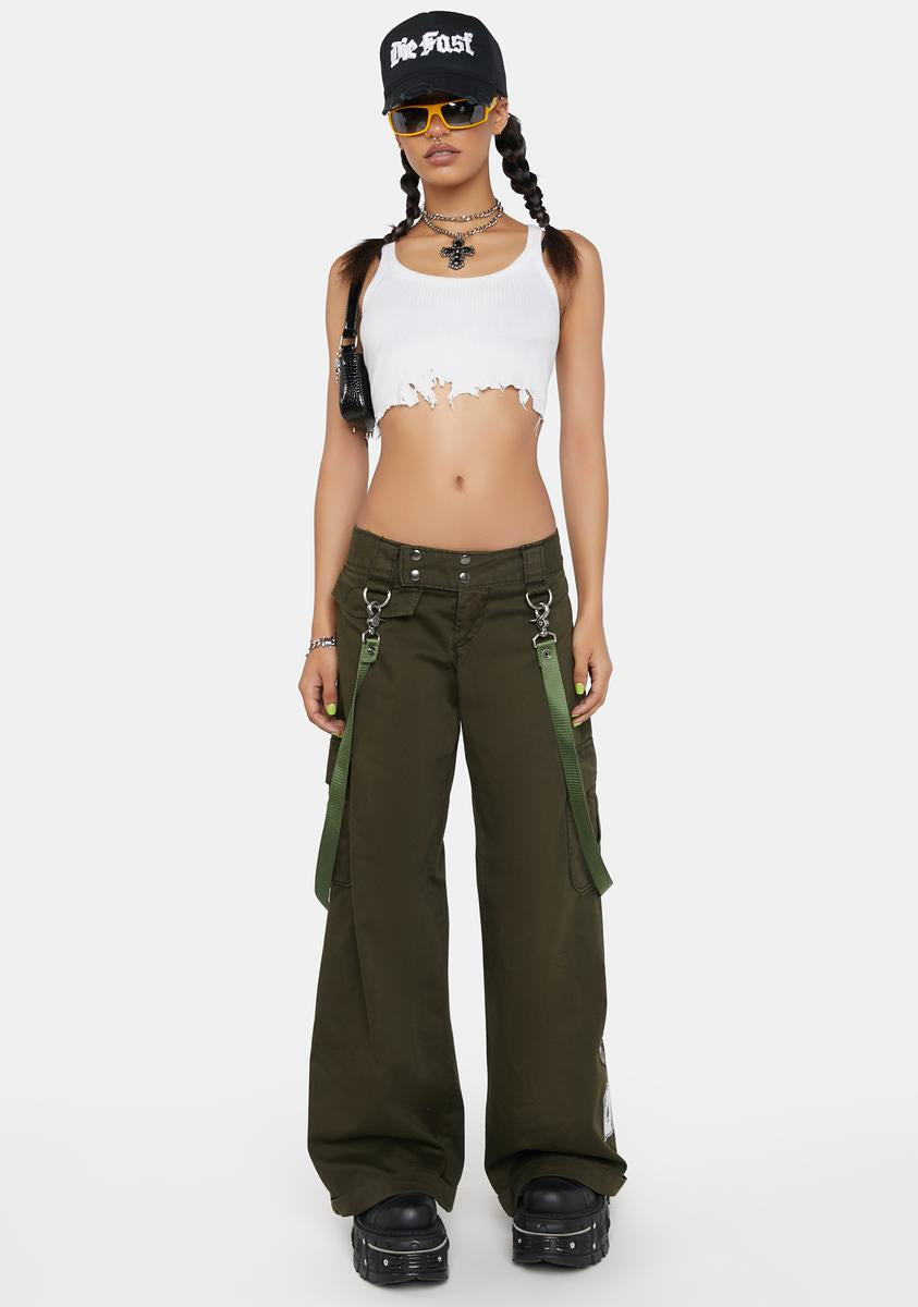 Junker Baggy Cargo Pants - Green – Dolls Kill