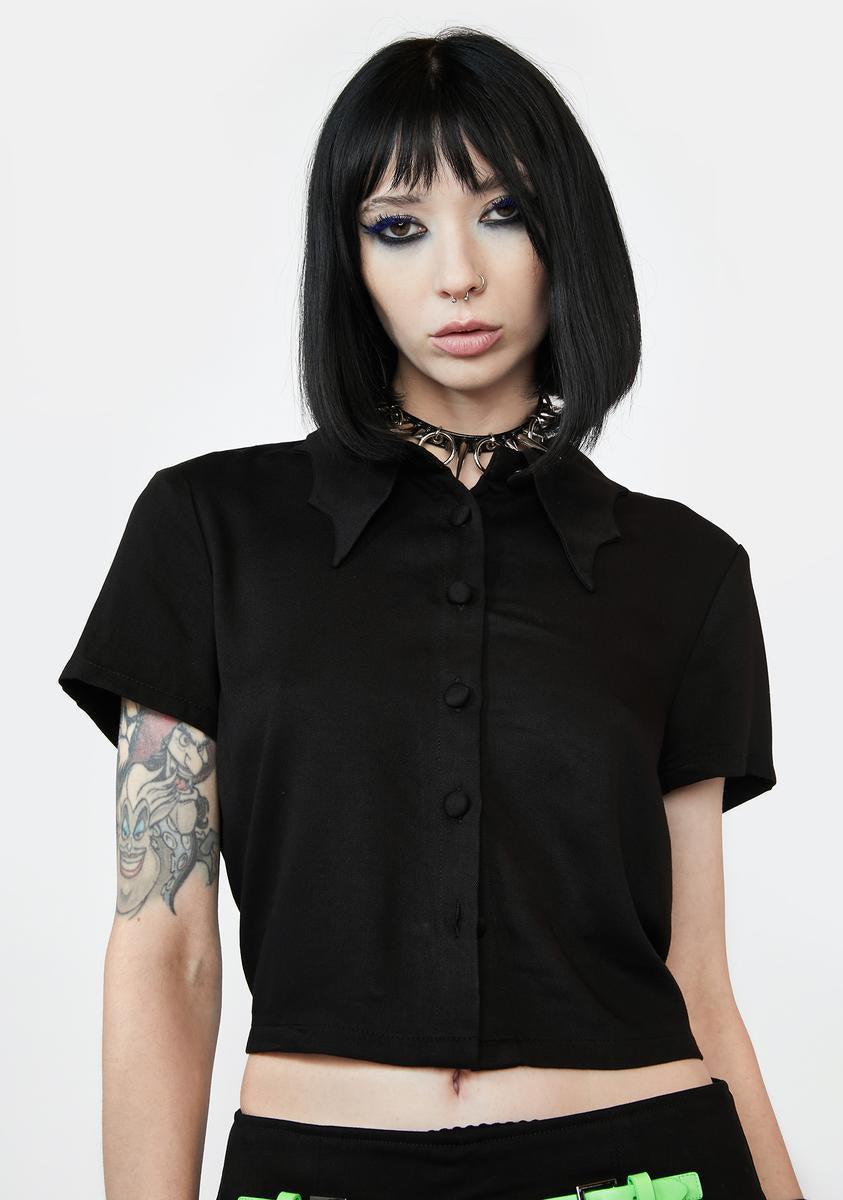 Black Friday Bat Collar Blouse – Dolls Kill