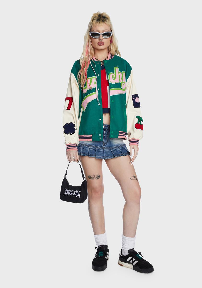 Shop Logo patch varsity jacket Online