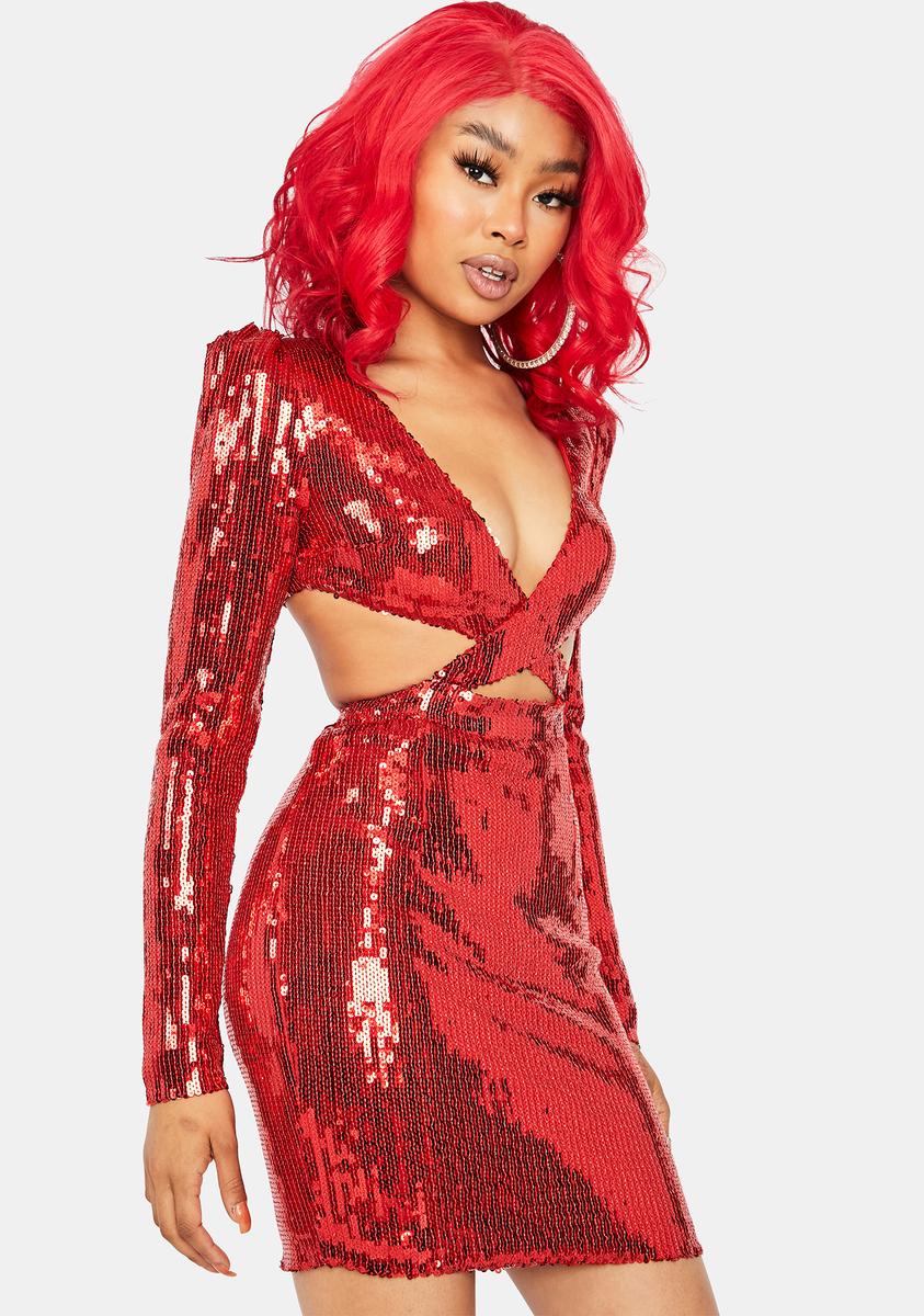 open lace back dress Glitter One Sleeve Red Sequined Homecoming Dress  FancyVestido