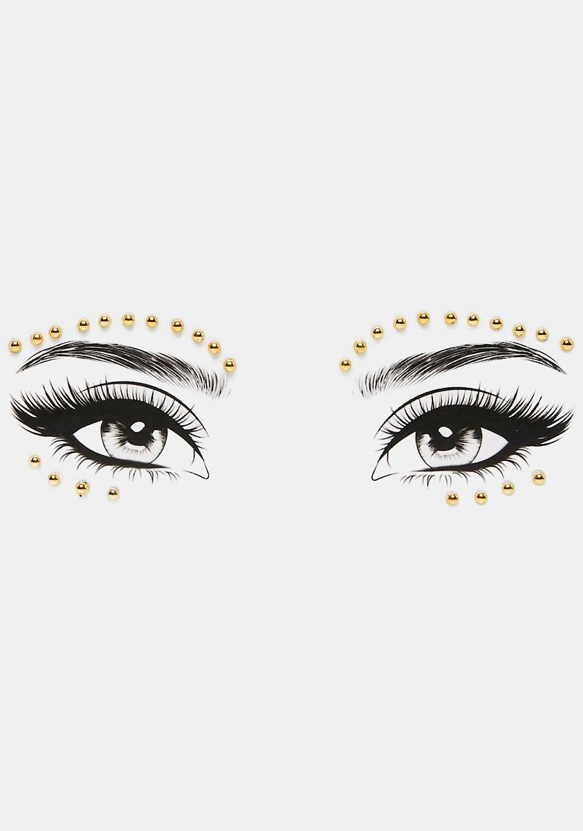 Rhinestone Eye Gems - Gold – Dolls Kill