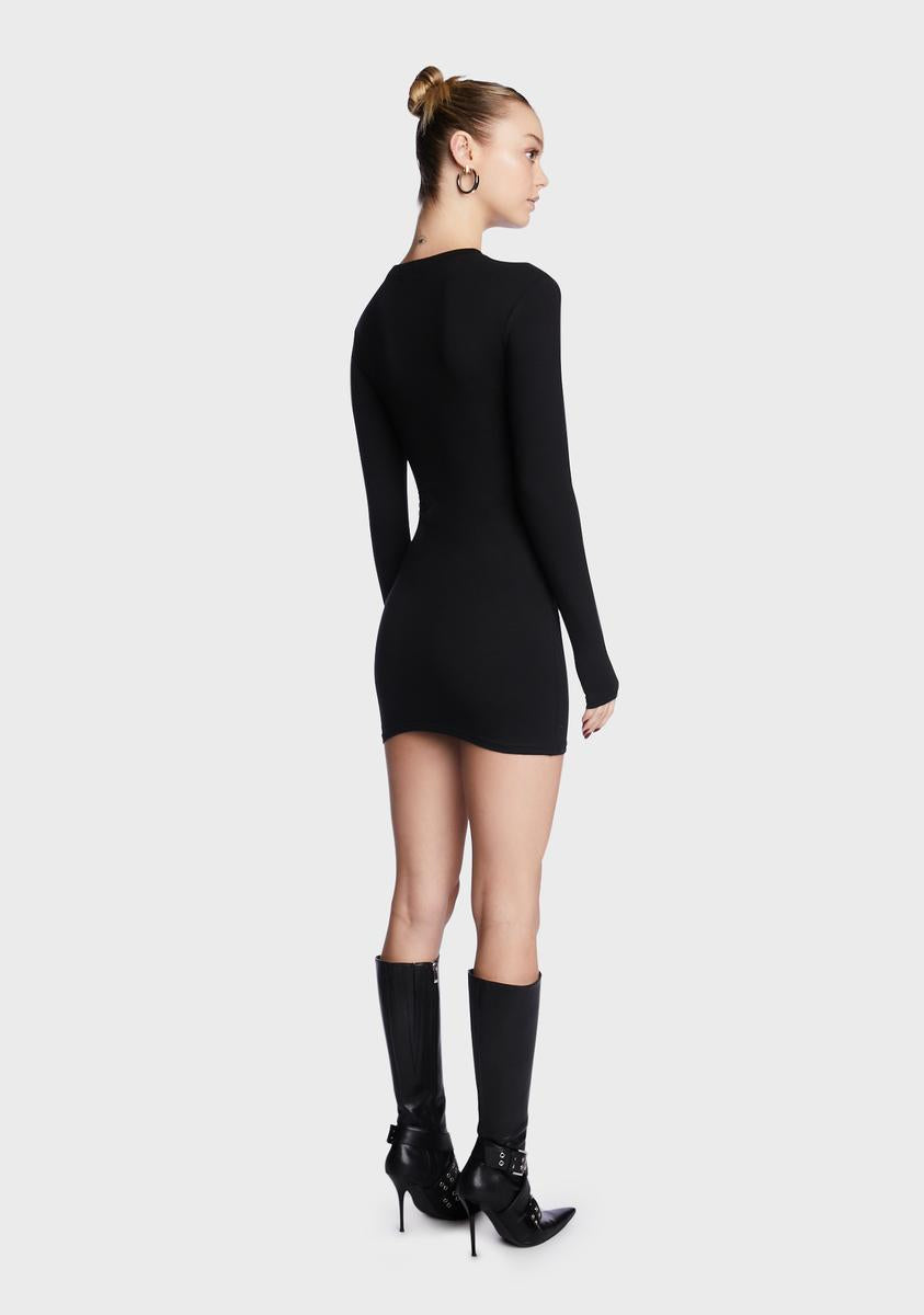 Edikted Cut Out Long Sleeve Mini Dress