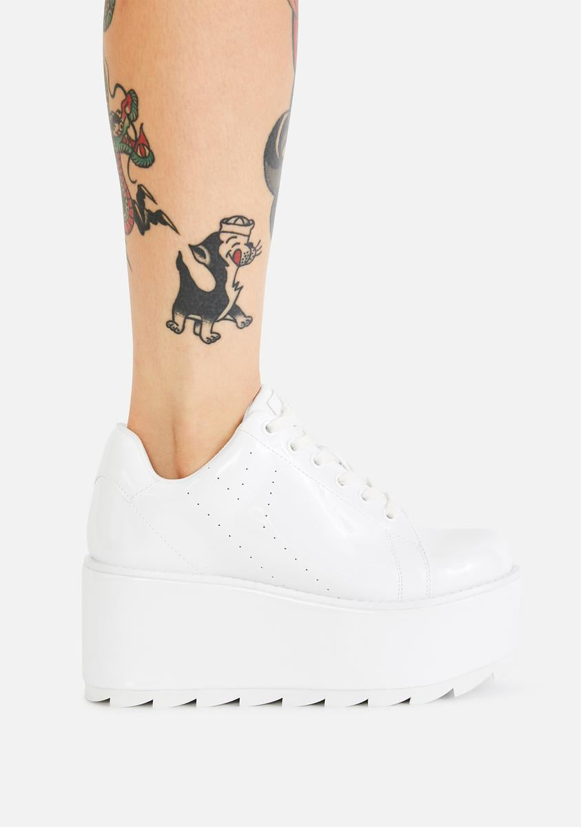 Y.R.U. Eraser Lala Patent Platform Sneakers Dolls Kill