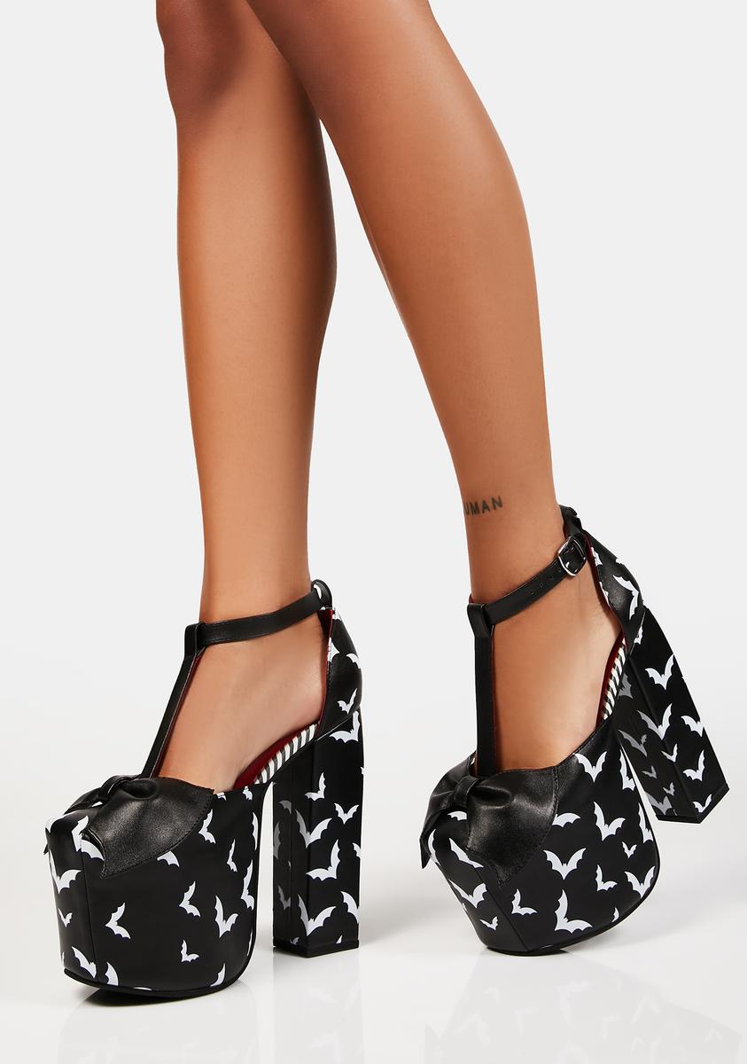 Bat Behavior Platform Heels Trickz N´ Treatz,Specials : American Fashion Style Bags On Sale