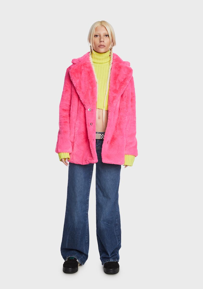 Pink Hendrix Faux Fur Coat Girlfriend Material,New Products : American Fashion Style Bags On Sale Pink Hendrix Faux Fur Coat Girlfriend Material,New Products : American Fashion Style Bags On Sale