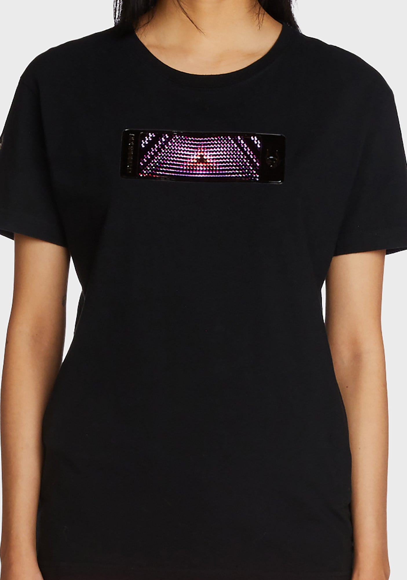 Cyberdog Light Up Short Sleeve Tee - Black/Blue – Dolls Kill