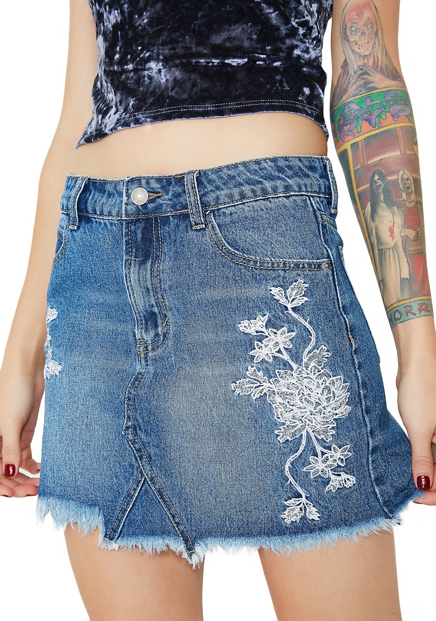 PEARL FLORAL EMBROIDERED SKIRT - KAOÂ PEARL FLORAL EMBROIDERED SKIRT - KAOÂ