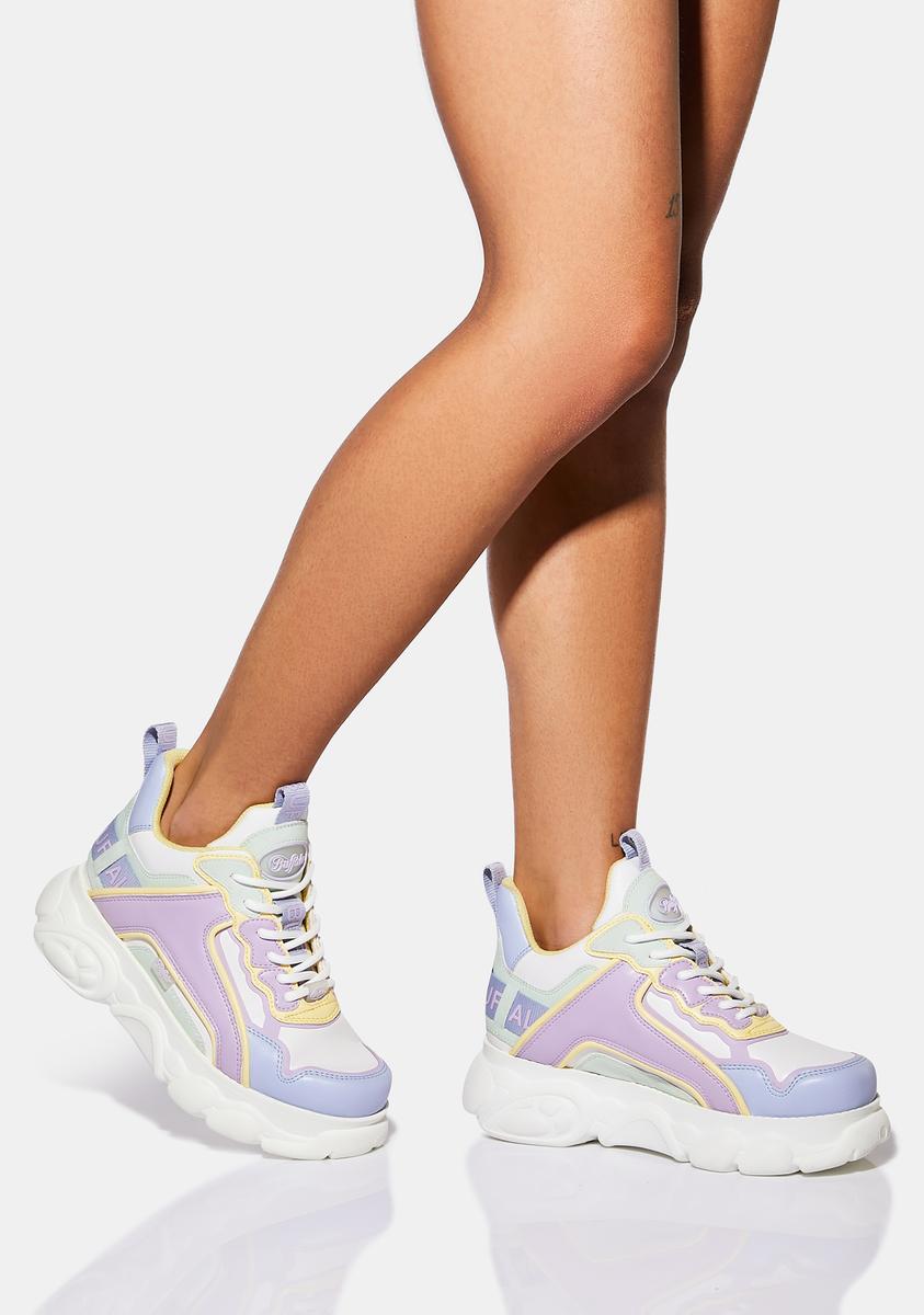 Buffalo★ CLD CHAI 厚底スニーカー Buffalo CLD Chai Platform Cloud Sneakers - White/Multi