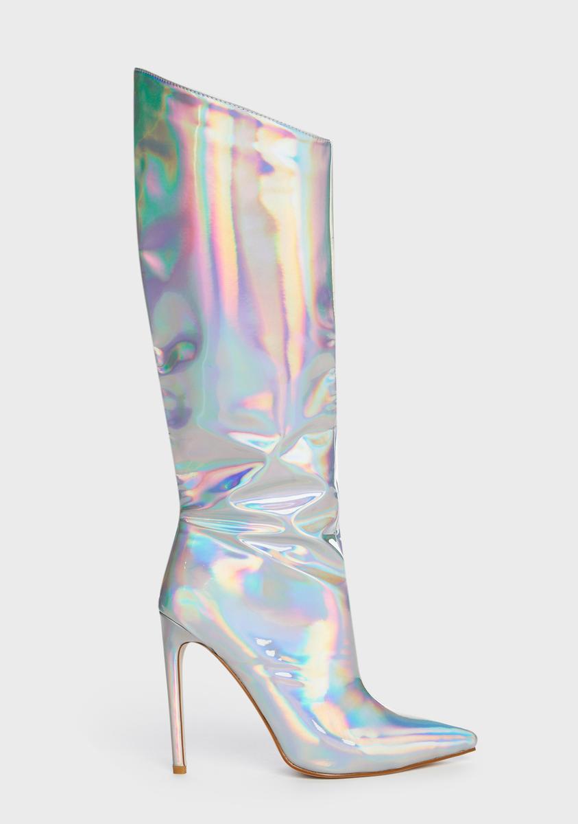 Silver Nova Stiletto Boots AZALEA WANG,New Products : American Fashion Style Bags On Sale
