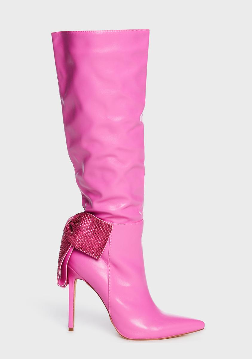 Selfish Rhinestone Bow Boots AZALEA WANG,New Products : American Fashion Style Bags On Sale