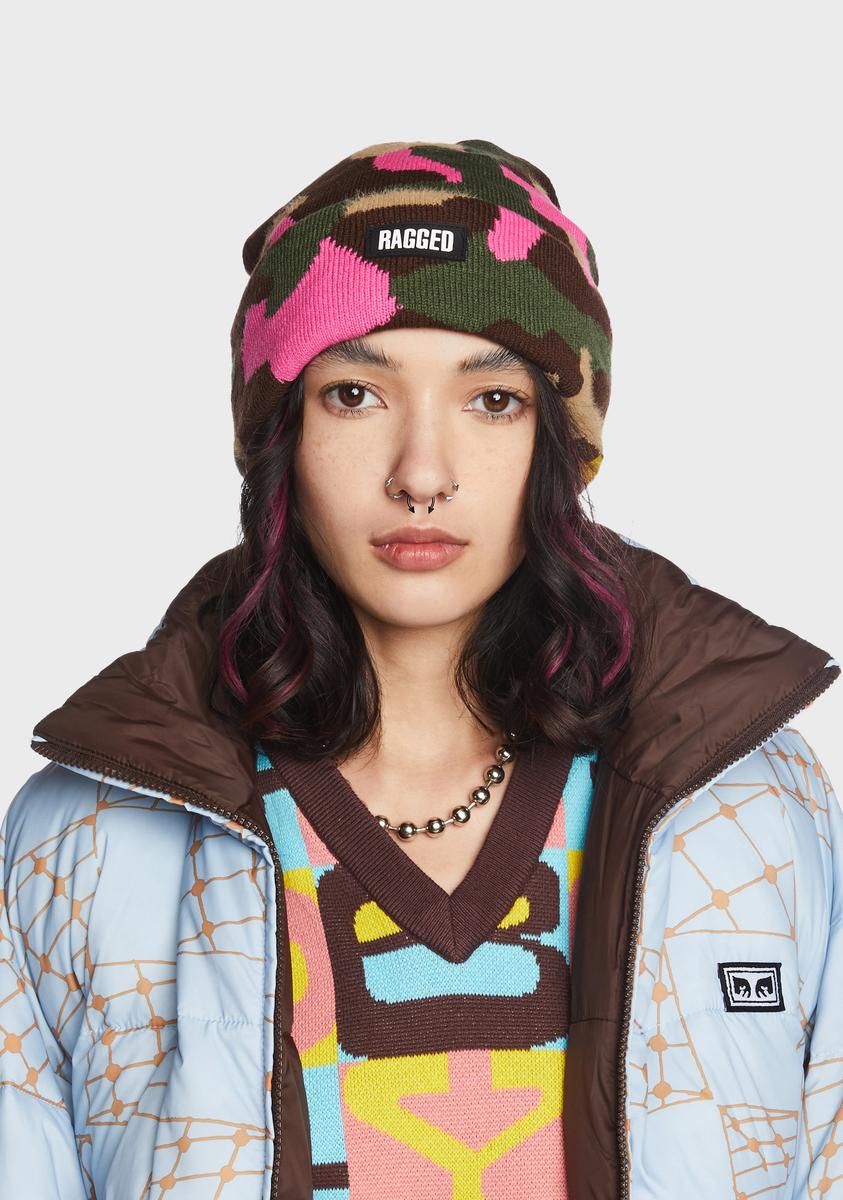 Camo Knit Beanie The Ragged Priest,New Products : American Fashion Style Bags On Sale