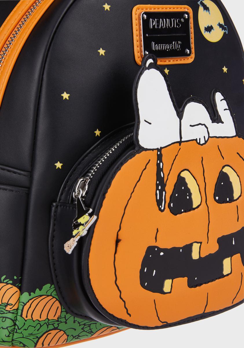 Loungefly Snoopy Jack O Lantern Mini Backpack - Black/Orange – Dolls Kill