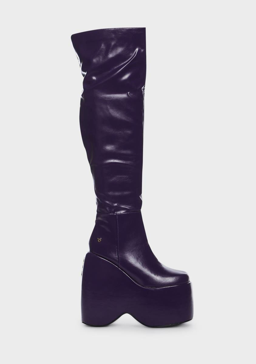 Plum Chemistry Crush Platform Boots,New Products : American Fashion Style Bags On Sale