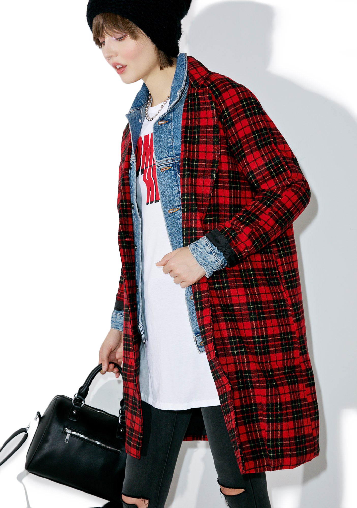 Ernest Plaid Coat – Dolls Kill