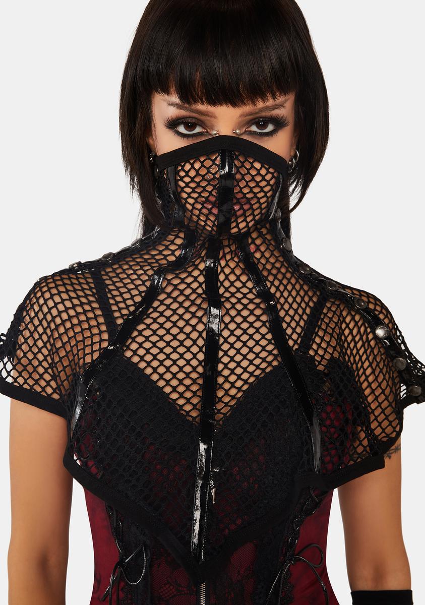 Goth Stylish Fishnet Face Mask Punk Rave,New Products : American Fashion Style Bags On Sale Goth Stylish Fishnet Face Mask Punk Rave,New Products : American Fashion Style Bags On Sale