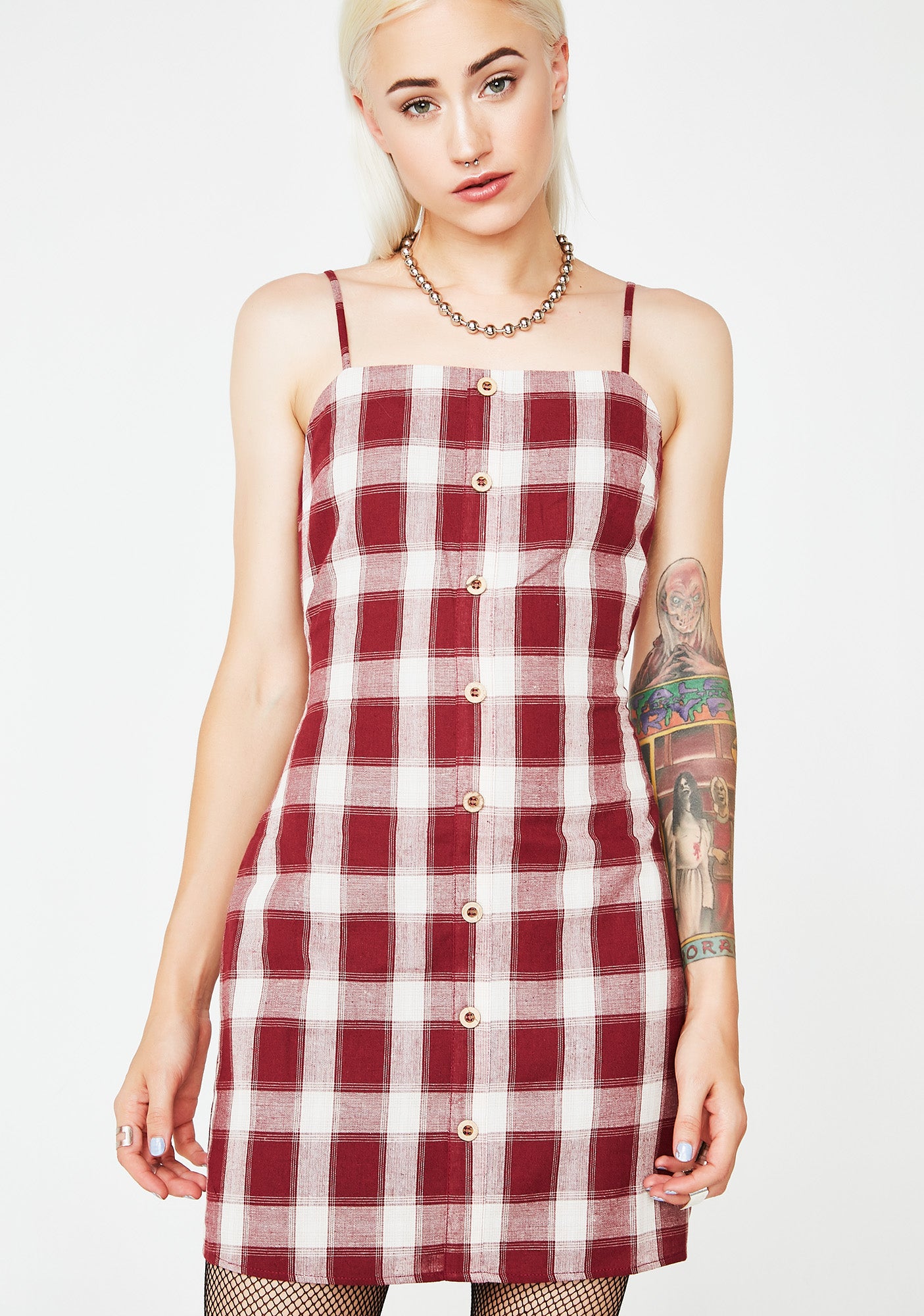 Problem Child Plaid Dress – Dolls Kill