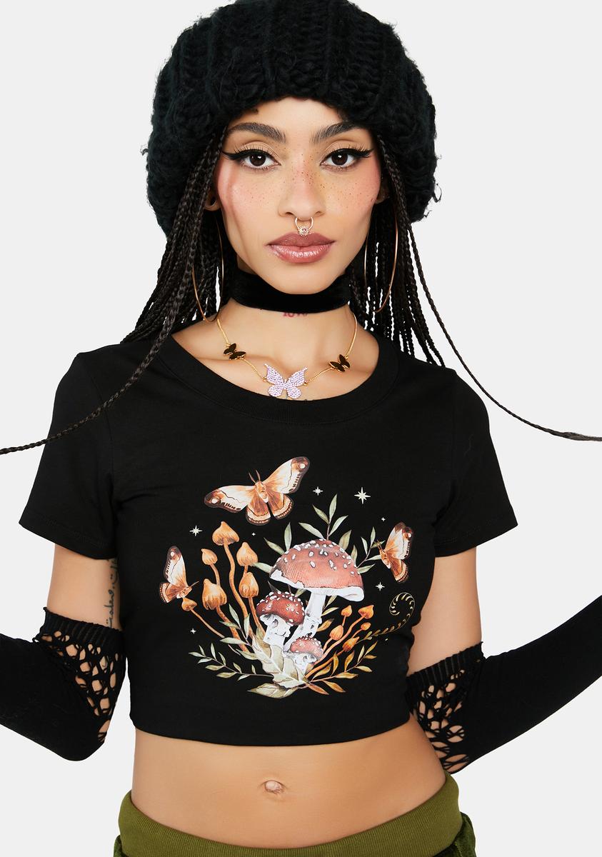 Mystical Mushroom Baby Tee HOROSCOPEZ,Specials : American Fashion Style Bags On Sale Mystical Mushroom Baby Tee HOROSCOPEZ,Specials : American Fashion Style Bags On Sale