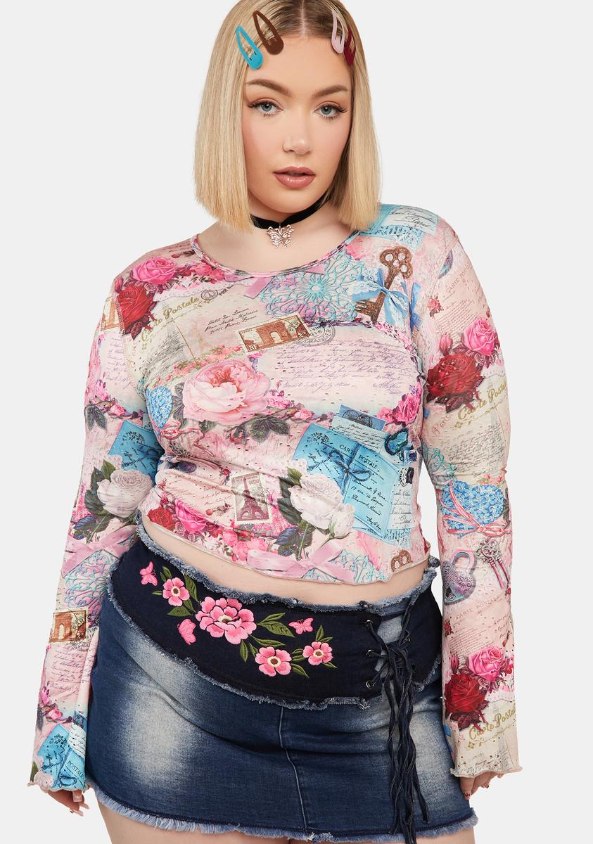 Plus Picture Perfect Summer Crop Top dELiA*s by Dolls Kill,New Products : American Fashion Style Bags On Sale Plus Picture Perfect Summer Crop Top dELiA*s by Dolls Kill,New Products : American Fashion Style Bags On Sale