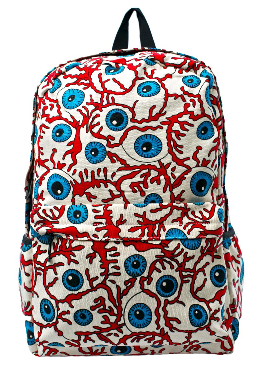 Eyeball Print Backpack Dolls Kill