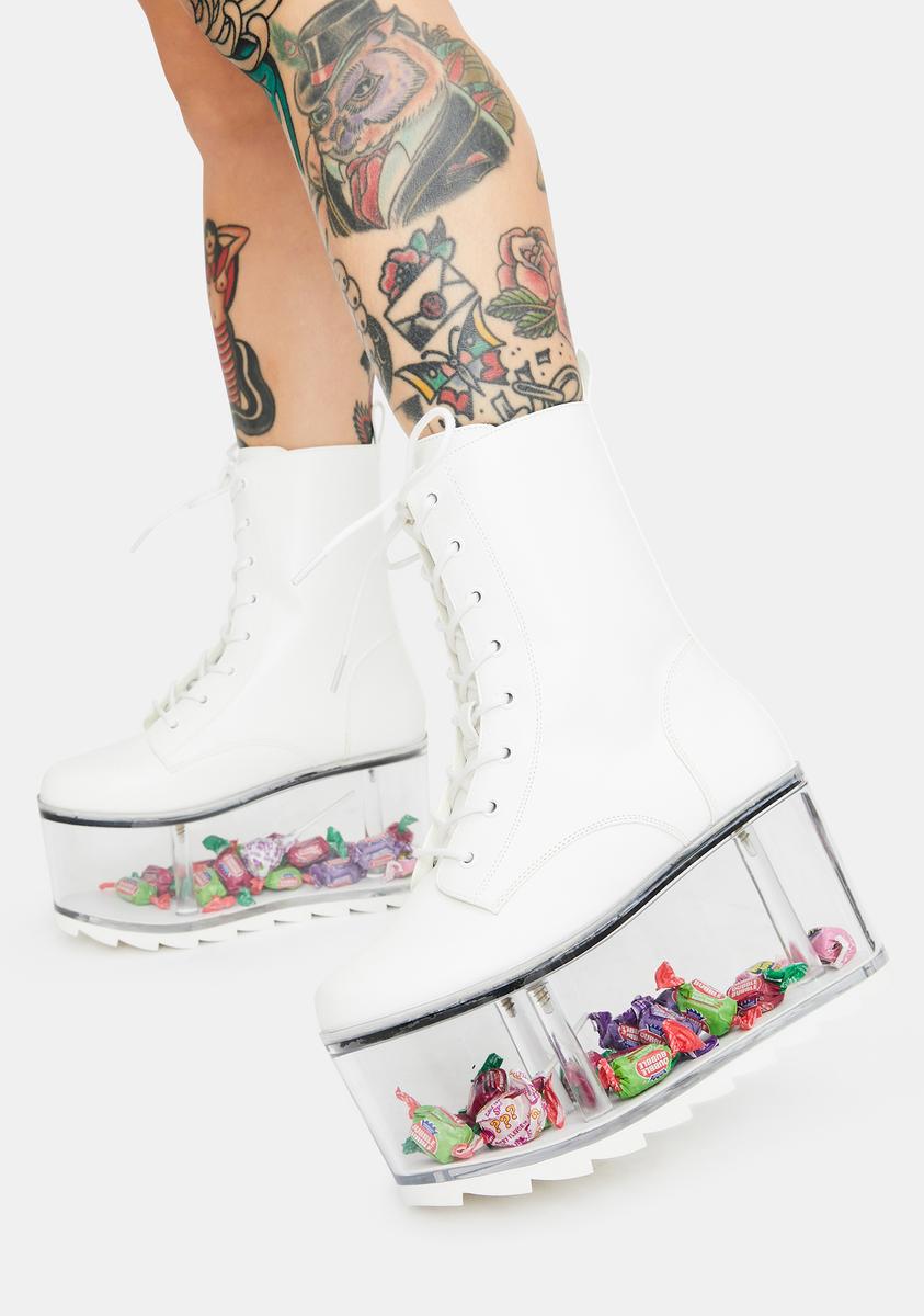 Qloud Ultra White Platform Boots