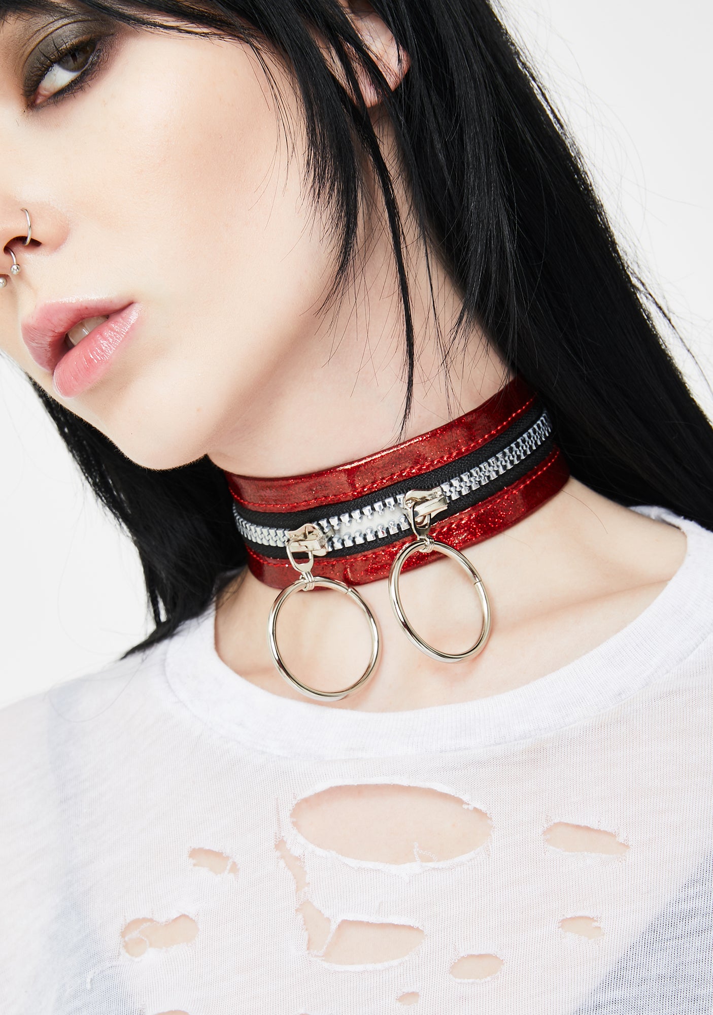 Haute Tempered Zipper Choker – Dolls Kill