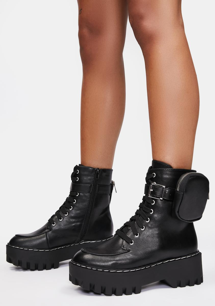 Set The Stage Pocket Combat Boots,Specials : American Fashion Style Bags On Sale