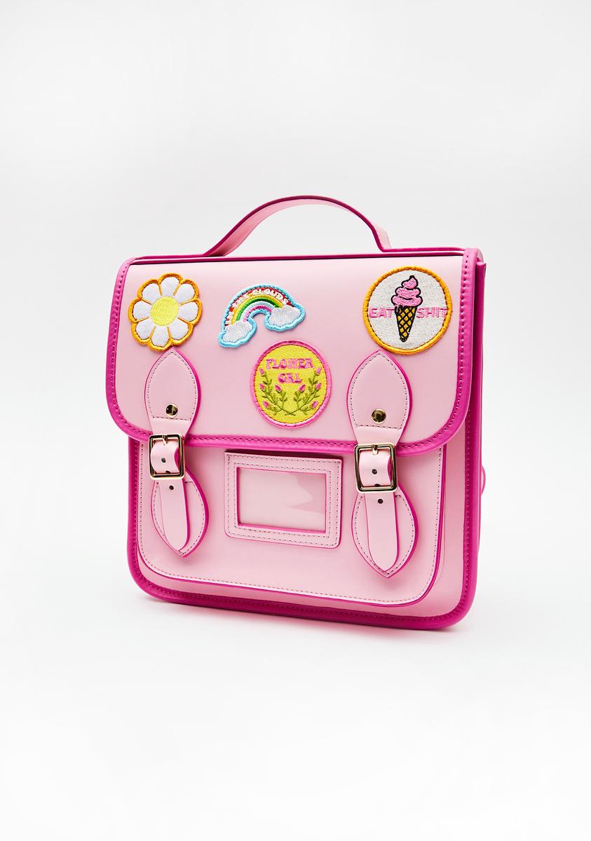Sugar Thrillz Patch Fold Top Backpack Pink – Dolls Kill display picture 1