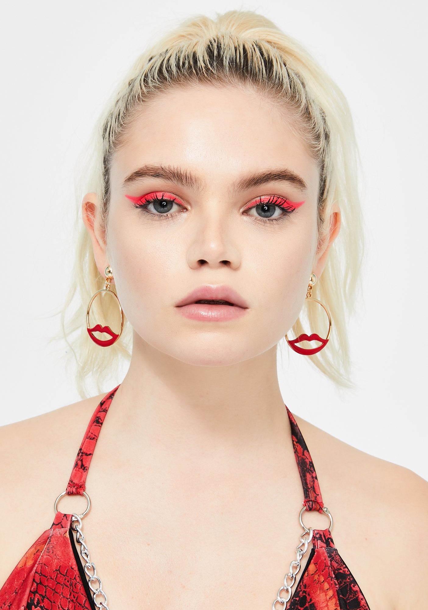 Lip Locked Hoop Earrings Dolls Kill