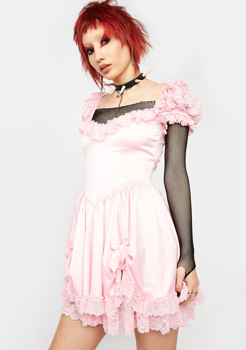 Sugar Bad Meets Evil Satin Mini Dress
