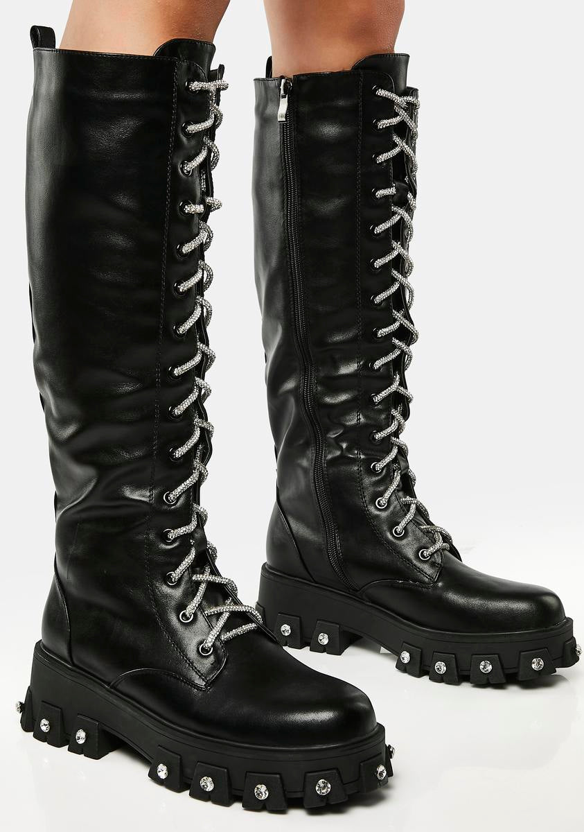 Caution Knee-High Boots AZALEA WANG,New Products : American Fashion Style Bags On Sale Caution Knee-High Boots AZALEA WANG,New Products : American Fashion Style Bags On Sale