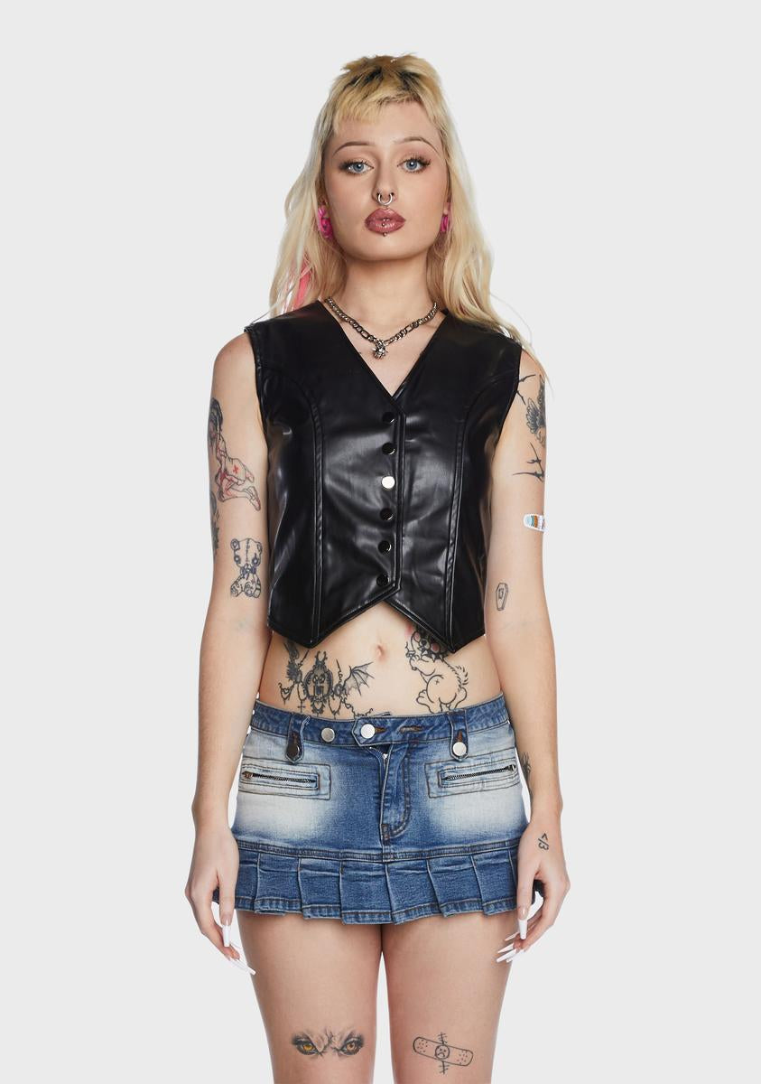 Vegan Leather Waistcoat Top Daisy Street,New Products : American Fashion Style Bags On Sale Vegan Leather Waistcoat Top Daisy Street,New Products : American Fashion Style Bags On Sale