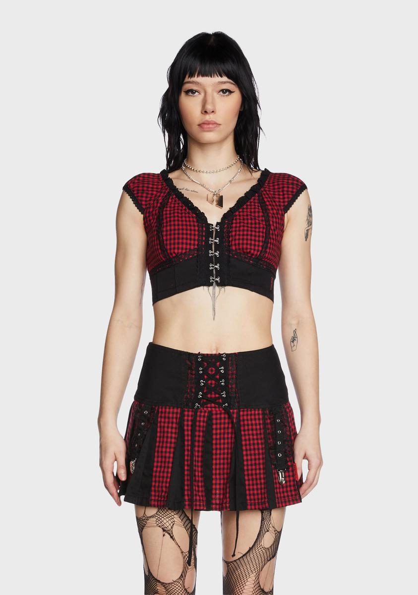 Red And Black Bo Peep Crop Top Tripp NYC,New Products : American Fashion Style Bags On Sale Red And Black Bo Peep Crop Top Tripp NYC,New Products : American Fashion Style Bags On Sale