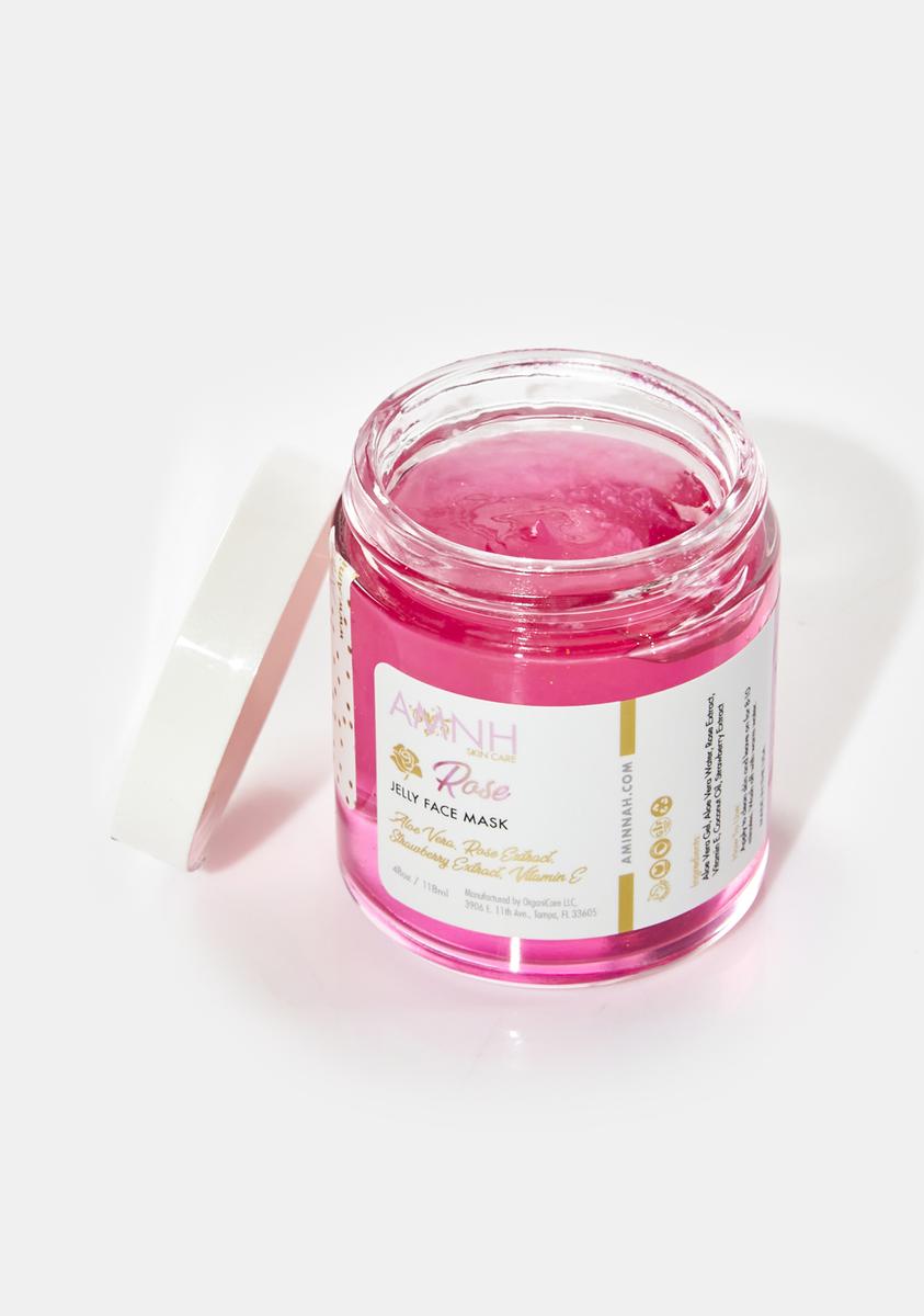 AMINNAH Rose Jelly Face Mask Pink Dolls Kill