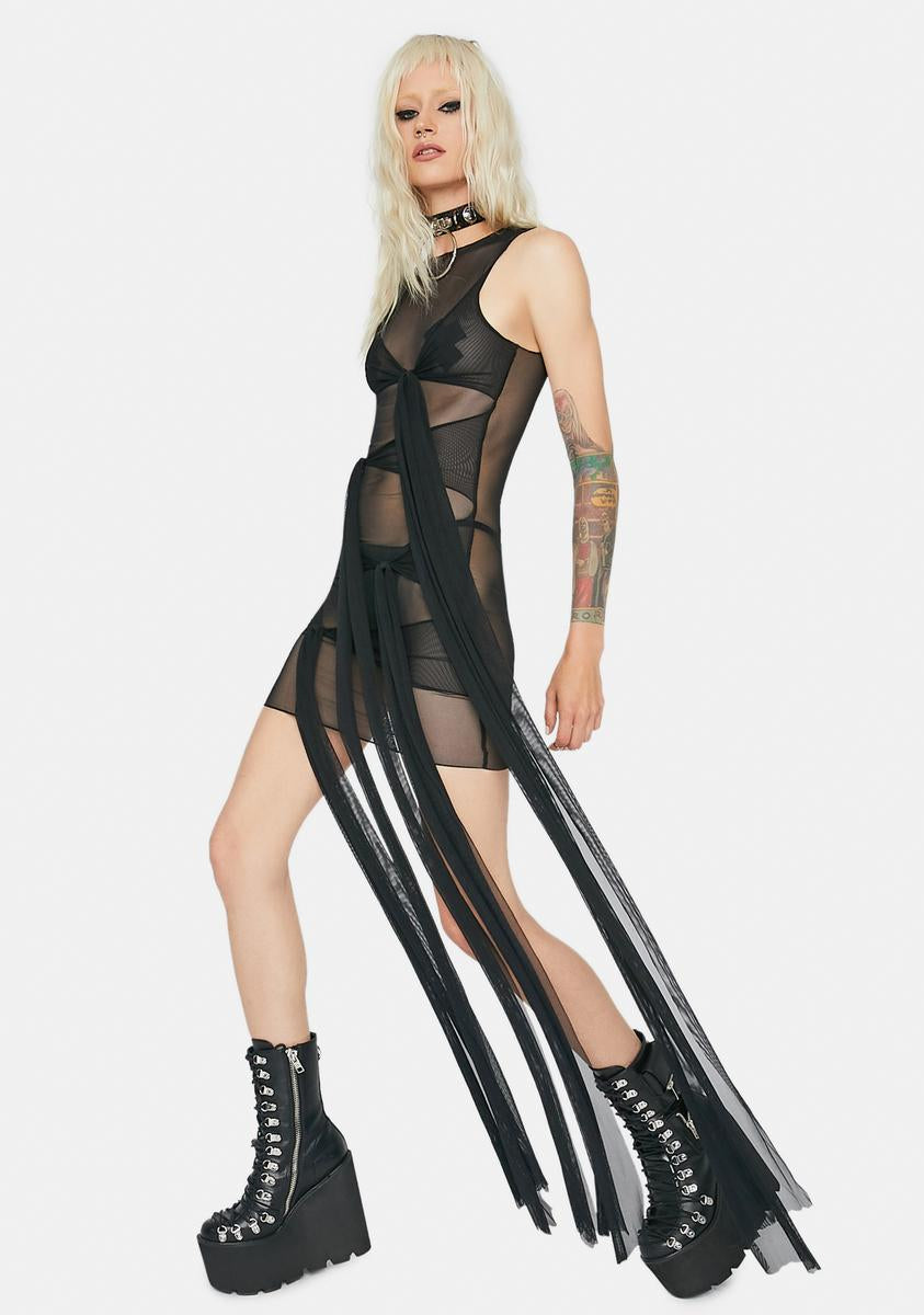 Mesh Strappy Tied Mini Dress Black – Dolls Kill Mesh Strappy Tied Mini Dress Black – Dolls Kill