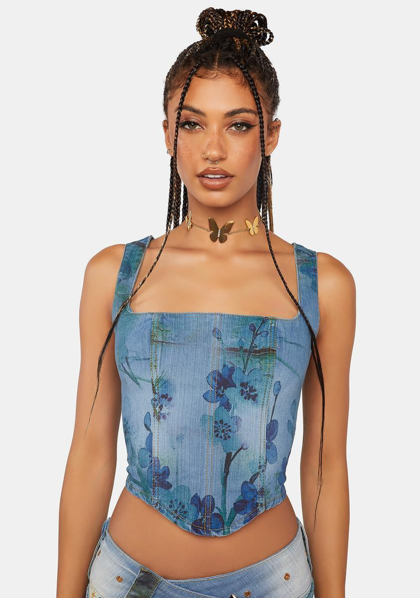 La Rambla Denim Corset Jaded London,New Products : American Fashion Style Bags On Sale