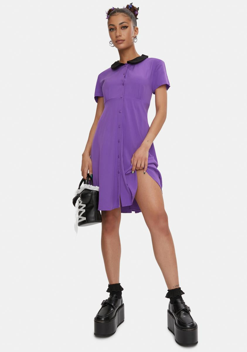 Black Friday Purple Stop It Mini Dress  Dolls Kill