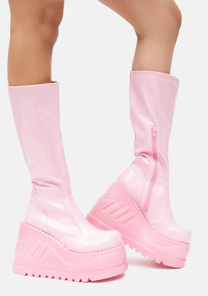 Demonia Bubblegum Disco Revolution Platform Boots – Dolls Kill