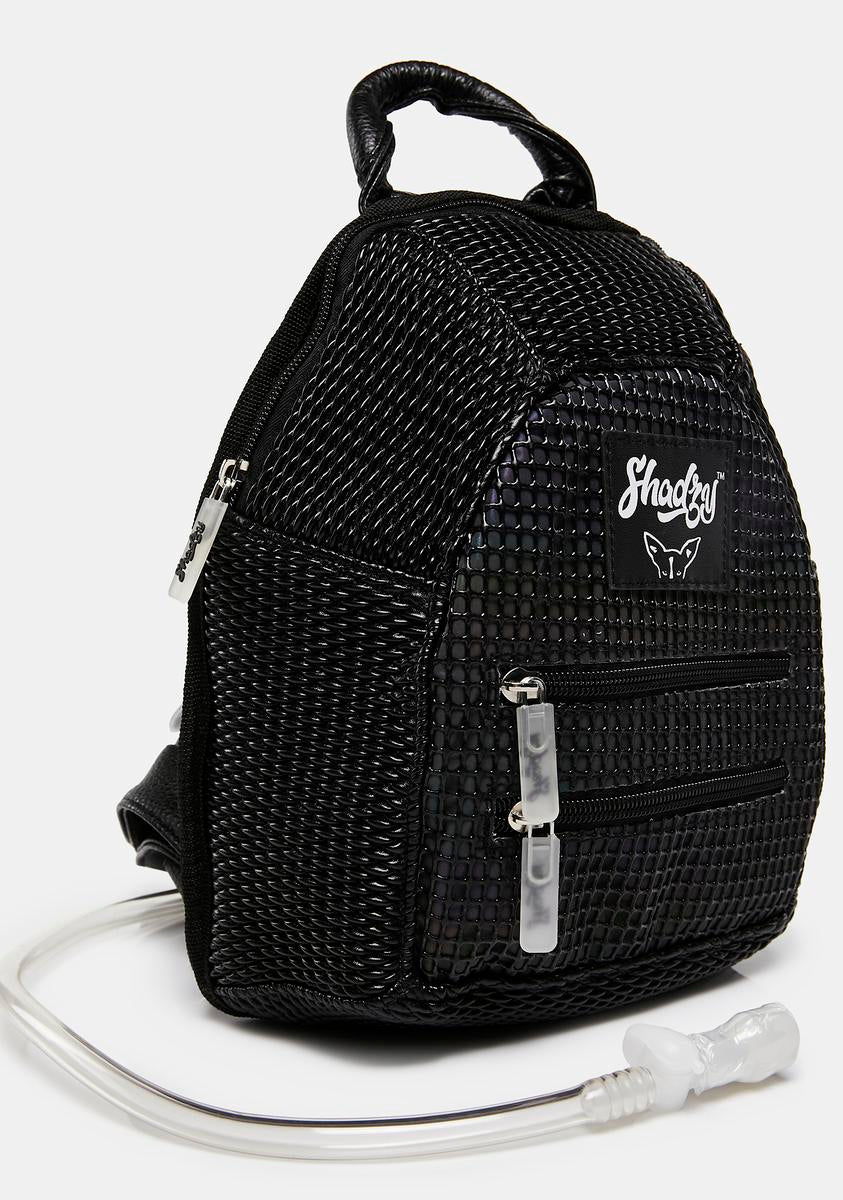 bcbg paris mini backpack Shadzy Oil Slick Reflective Hydration Mini Backpack