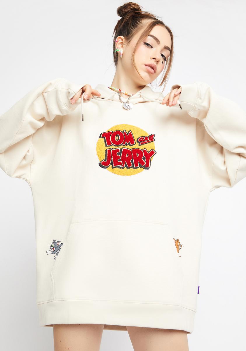 Tealer X Tom And Jerry Sand Chenille Hoodie – Dolls Kill