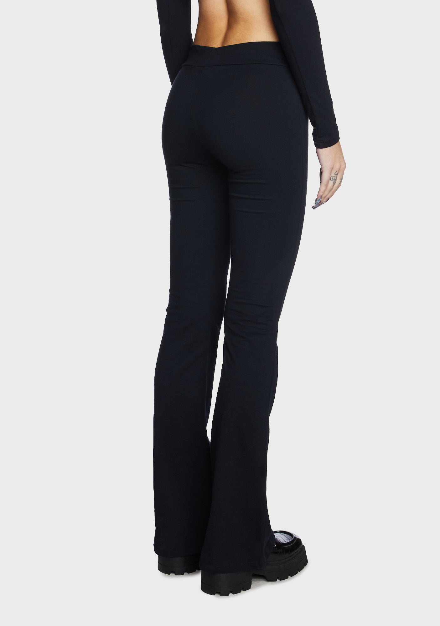 Motel Tailored Bootcut Stretch Pants Black Dolls Kill