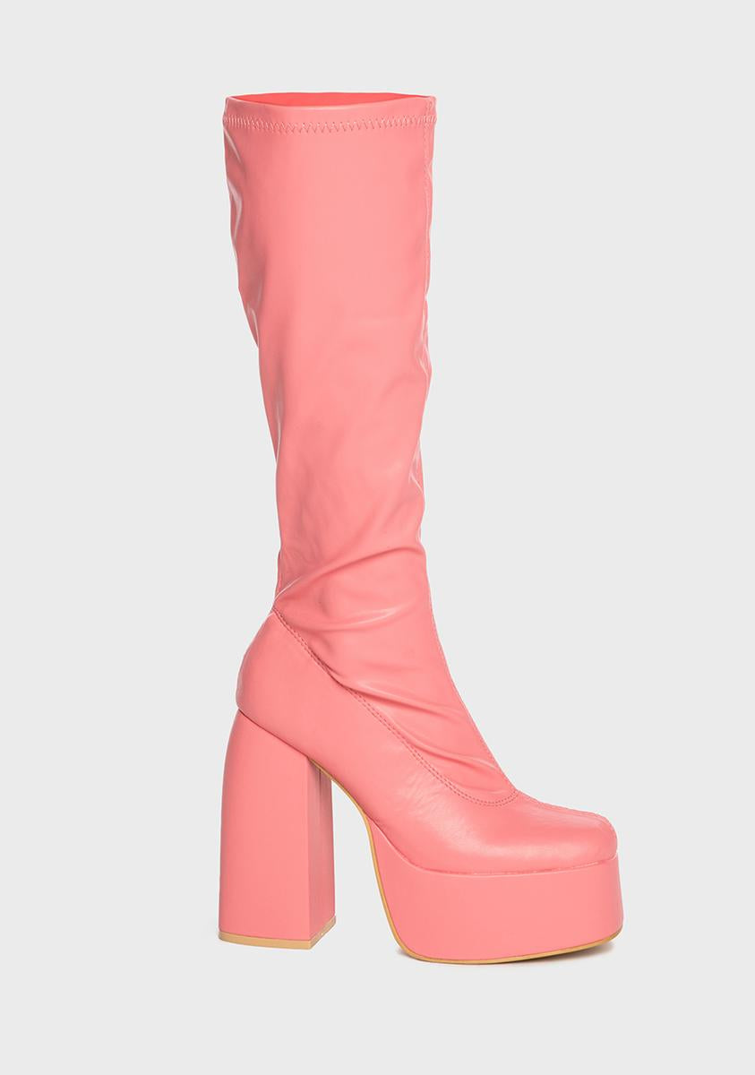 Coral Restless Riser Platform Long Boots Koi Footwear,New Products : American Fashion Style Bags On Sale