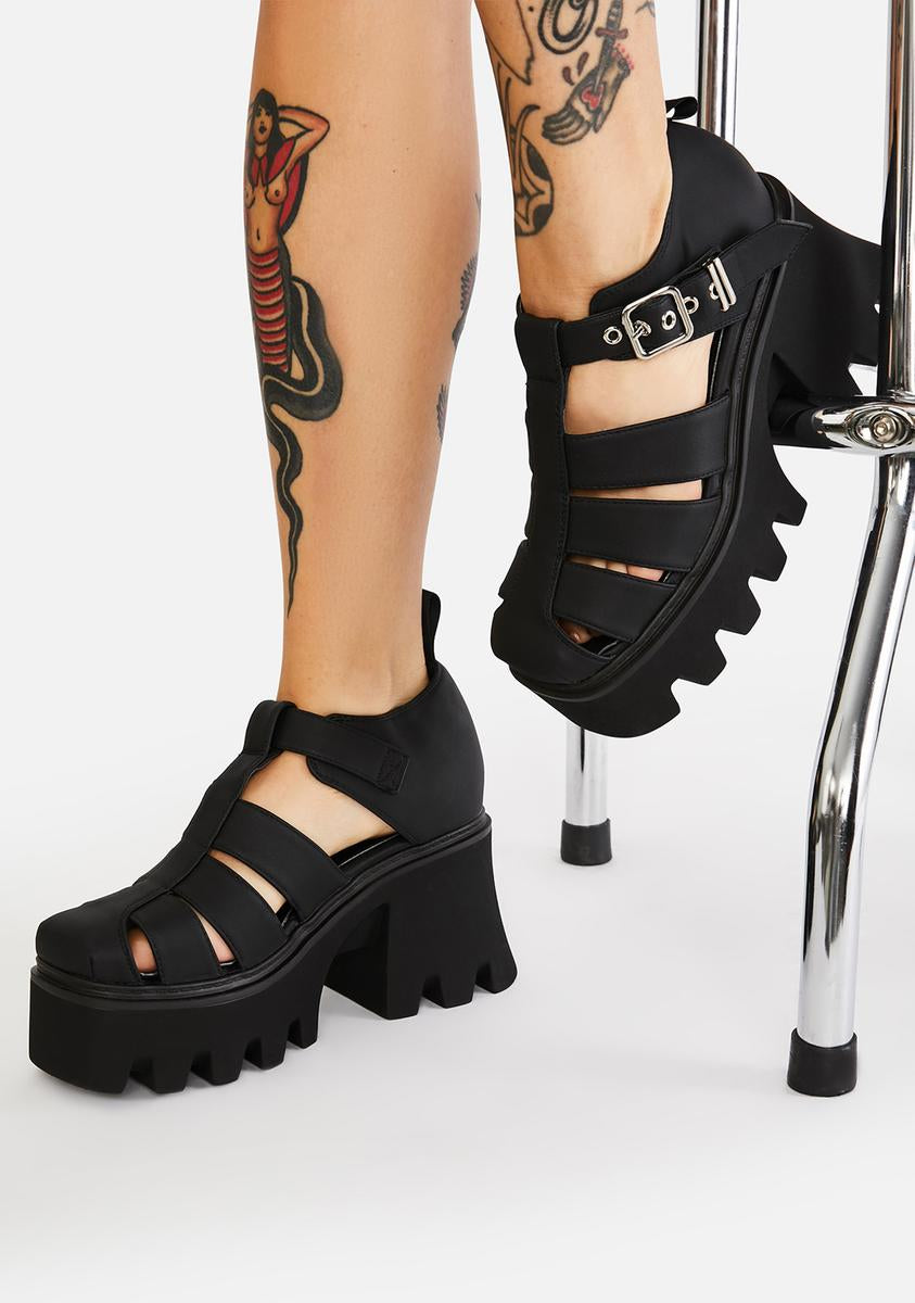 Dahlia acting shy top platform sandals