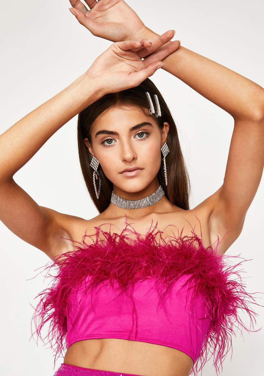 Baby Prissy Much Marabou Top,All Products : American Fashion Style Bags On Sale