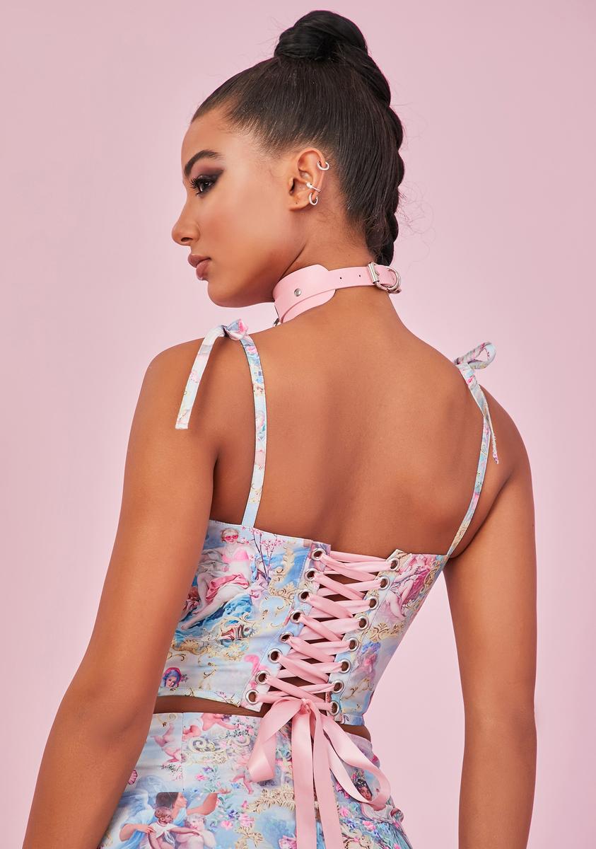 sugar thrillz lush opulence corset dress Sugar Thrillz Renaissance Floral Corset Mini Dress Sleeveless Lace White Pink
