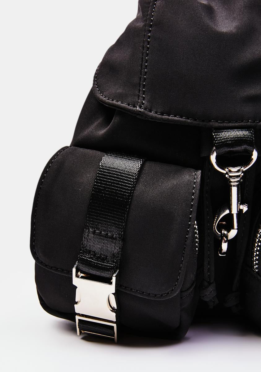 info poster mini backpack Poster Grl Three Pocket Buckle Strap Mini Backpack