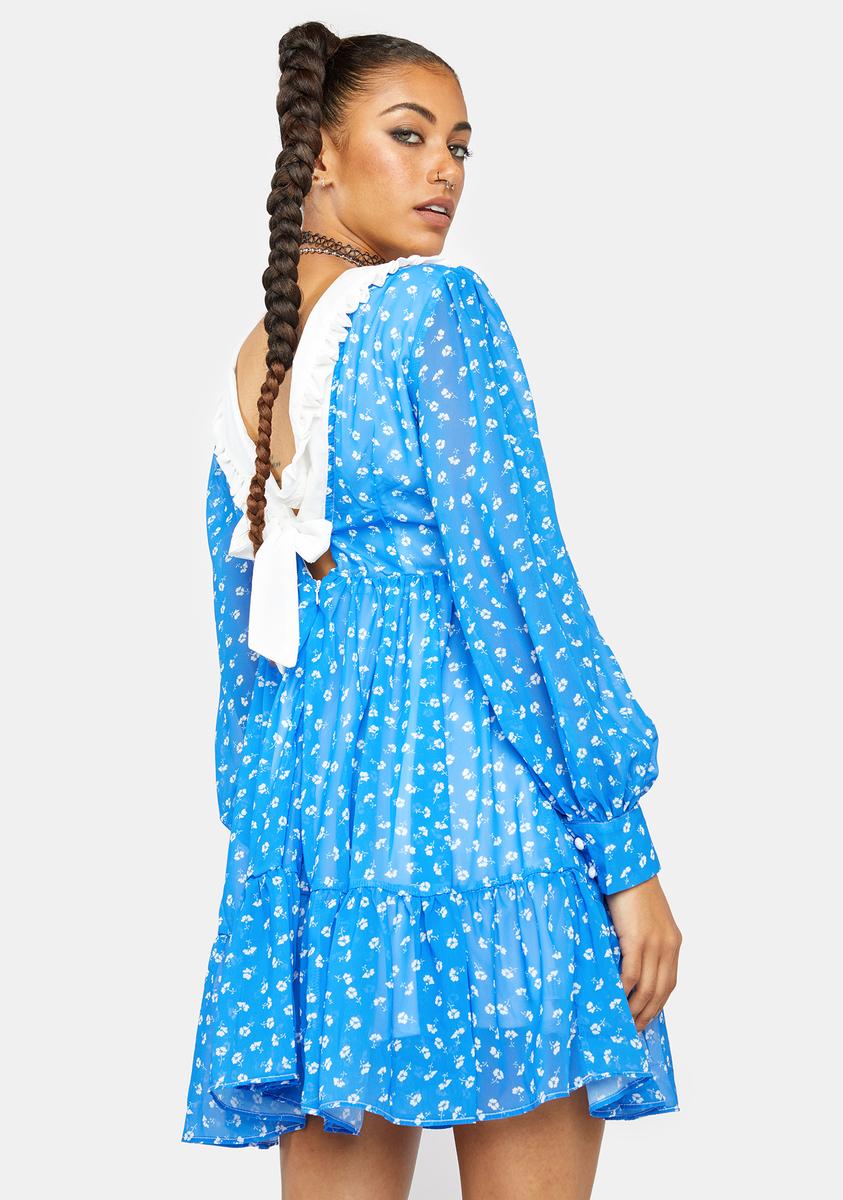 Prairie Collar Floral Babydoll Dress
